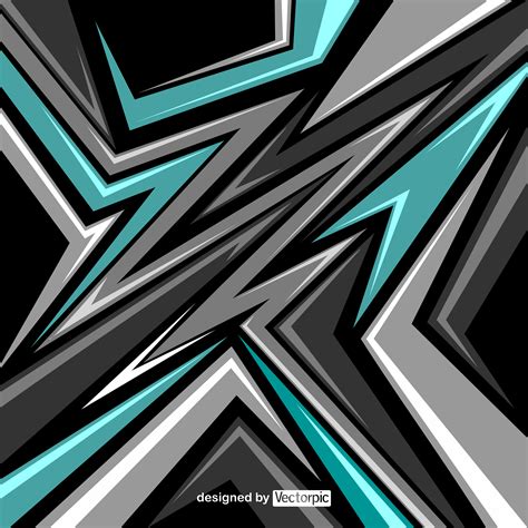 abstract racing stripes background with black, blue and grey color free vector | VECTORPIC