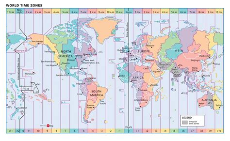 Printable World Time Zone Map - Kaleb Watson