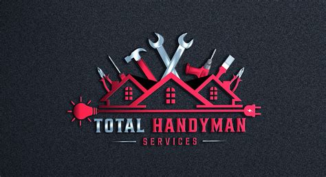 Handyman Services Logo Design Tools Man Logo Roofing Logo Construction Logo Roofing Business ...