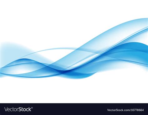 Abstract blue wave set on transparent background Vector Image