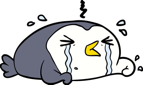 Cartoon sad penguin 14006857 Vector Art at Vecteezy