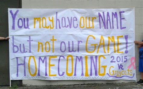 Homecoming football banner | Cheer signs, Cheerleading signs, Football banner