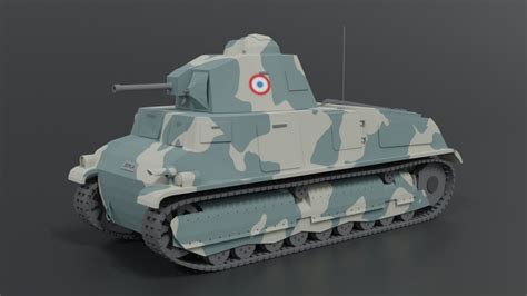 French somua s35 tank 3D model - TurboSquid 1591244