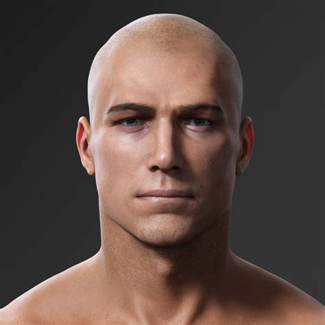 Photorealistic Male Body Realistic Head Model | 1142050 | TurboSquid | Character model sheet ...