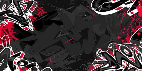 Premium Vector | Dark Black Abstract Urban Street Art Graffiti Style Vector Illustration ...