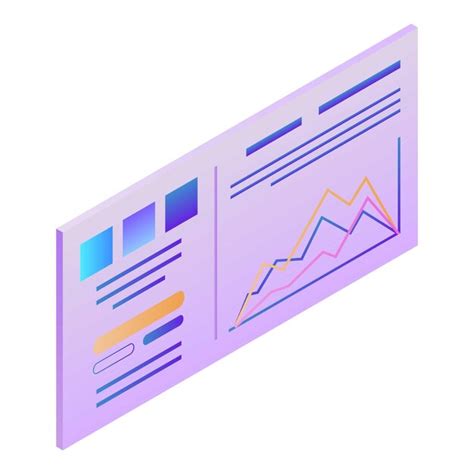 Premium Vector | Graph chart icon Isometric of graph chart vector icon for web design isolated ...