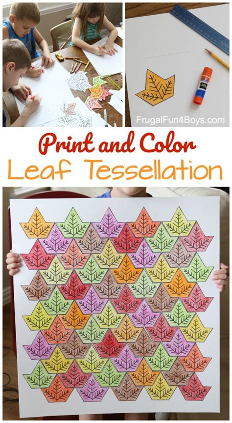 Printable Leaf Tessellation Project - Frugal Fun For Boys and Girls