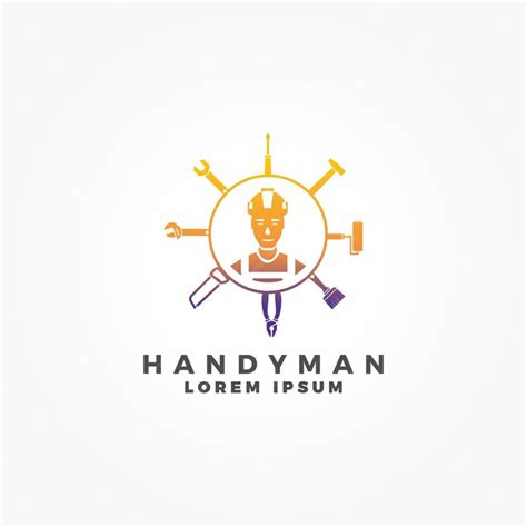 Premium Vector | Handyman logo template