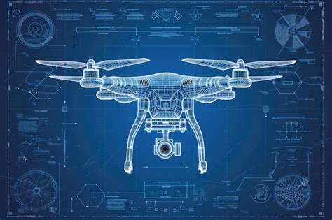 Premium Photo | Blueprint of a Flying Device Detailed Schematic Design for Aerodynamic Object A ...