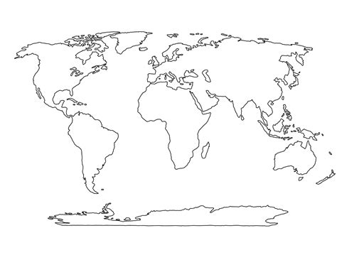 World Map Printable Blank