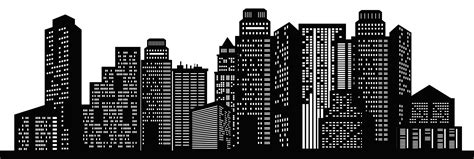 Cityscape Silhouette Clip Art PNG Image