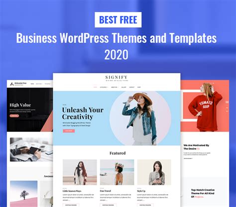 Best Free Business WordPress Themes and Templates 2020