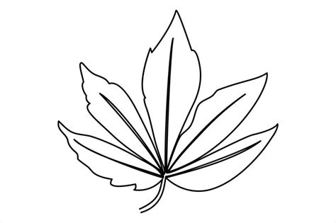 Premium Vector | Continuous one line drawing of Leaf outline vector art illustration isolated on ...