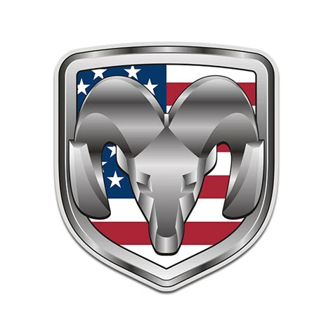 Dodge Ram American Flag USA Sticker Decal - Rotten Remains