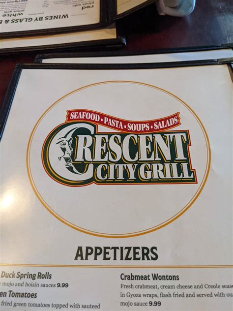 Menu at Crescent City Grill pub & bar, Hattiesburg, Hardy St