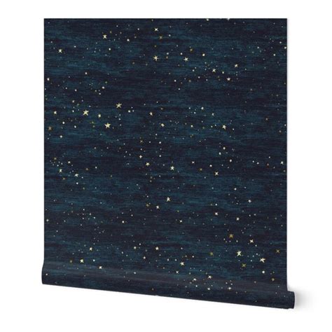 Night Sky Stars Midnight Blue, space , Wallpaper | Night sky nursery, Night sky stars, Blue ...