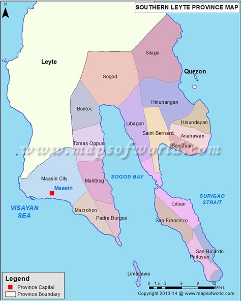 Southern Leyte Map - Travel to the Philippines