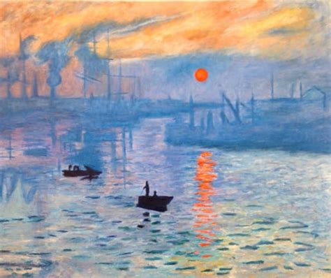 Hand Painted Claude Monet Impression Sunrise Painting | Etsy