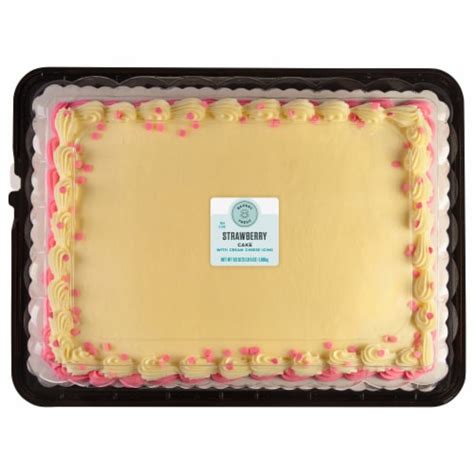 Bakery Fresh Strawberry Cream Cheese Icing Sheet Cake, 53 oz - Kroger