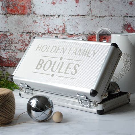 personalised boules and petanque set by bespoke & oak co. | notonthehighstreet.com