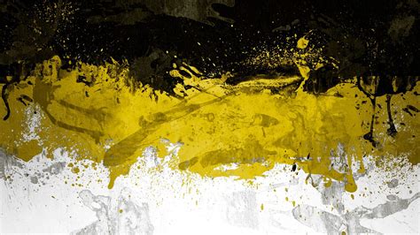 Yellow black and white abstract painting HD wallpaper | Wallpaper Flare