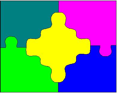 5 Piece Puzzle Template - ClipArt Best