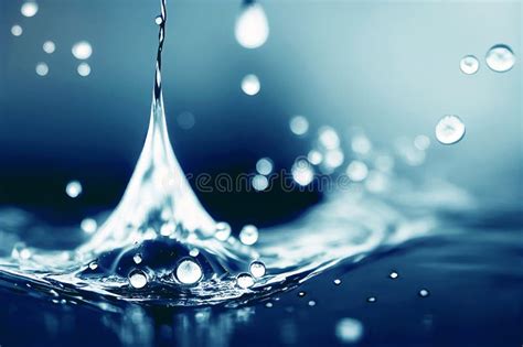 Water Splash and Water Drop. Digital Art. Stock Illustration - Illustration of cool, clean ...