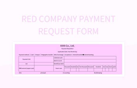 Free Payment Request Form Templates For Google Sheets And Microsoft Excel - Slidesdocs