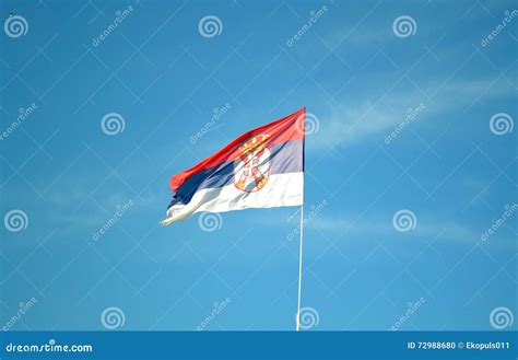 Serbian flag stock photo. Image of graphics, colors, nation - 72988680