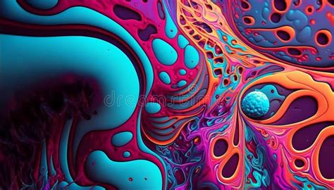 Psychedelic Background. Surrealism, Acid Patterns Stock Illustration - Illustration of hippie ...