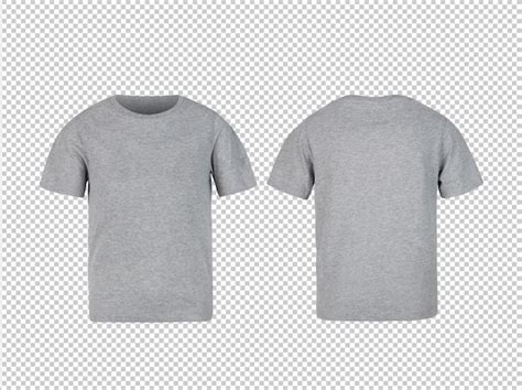 Premium PSD | Grey kids t shirt front and back mockup