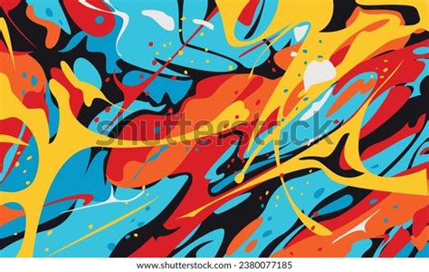 Graffiti Pop Art Background On Wall Stock Vector (Royalty Free) 2380077185 | Shutterstock