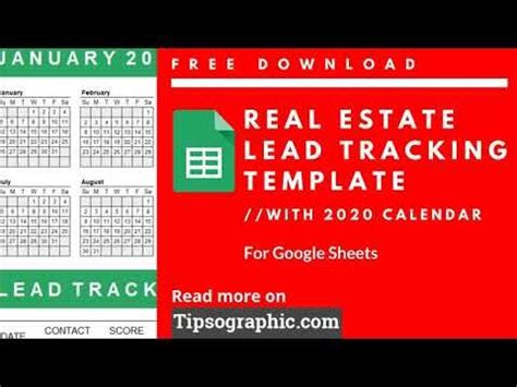 Google Sheets 2020 Real Estate Calendar Template with Lead Tracker Free Download | Excel ...