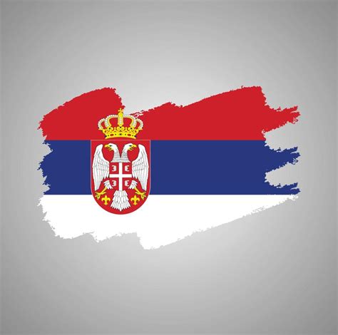 Serbia Flag With Watercolor Painted Brush 4432387 Vector Art at Vecteezy