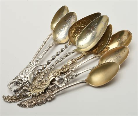 Collection of Antique Sterling Silver Demitasse and Tea Spoons | EBTH