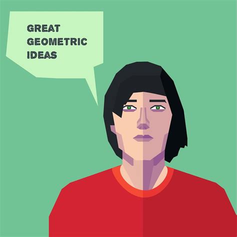 Vector Geometric Man, thinking creative personality 1998228 Vector Art at Vecteezy