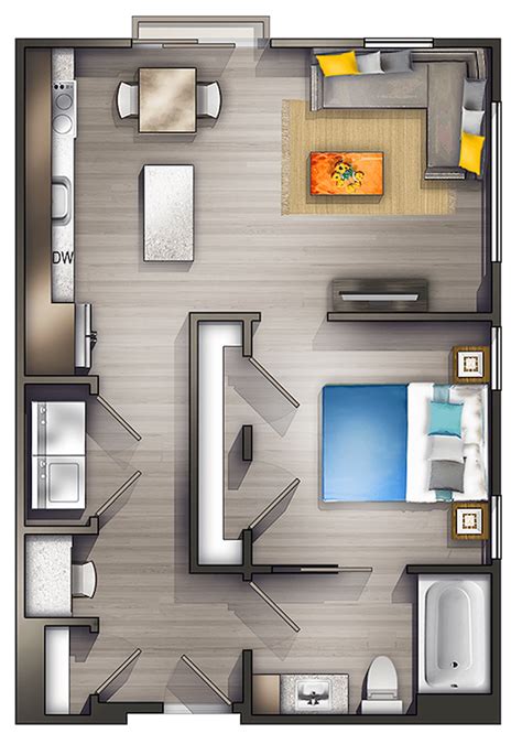 Studio Apartment Floor Plan Design - Image to u