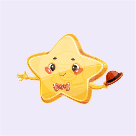 Cute Star Cartoon Character GIFs | GraphicMama