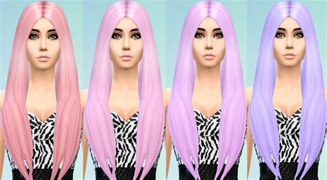 Ohmyglobsims: Pastel Hair Recolors - David Sims Long Classic hairstyle - Sims 4 Hairs - http ...