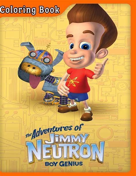 jimmy neutron boy genius coloring page transparent png ready for download