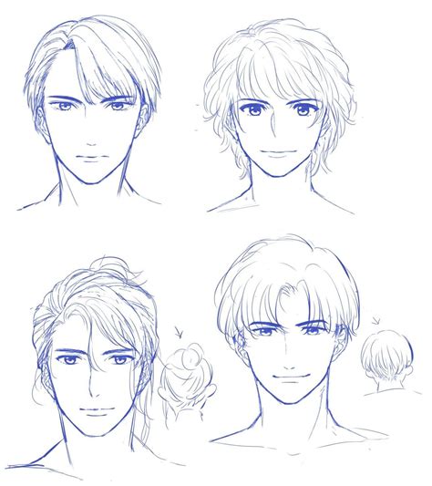 Anime Male Faces Drawing Reference - Game Wireless