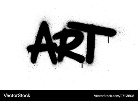 Graffiti art word sprayed in black over white Vector Image