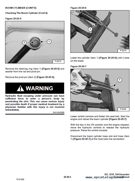 Bobcat 331 331E 334 Excavator D-Series Service Manual PDF