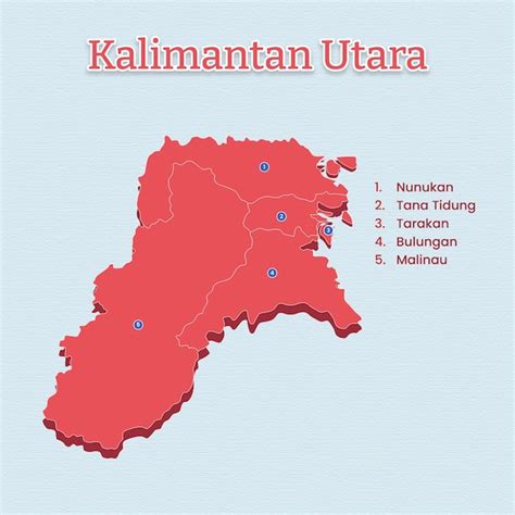 Premium Vector | North Kalimantan Map template for vector assets