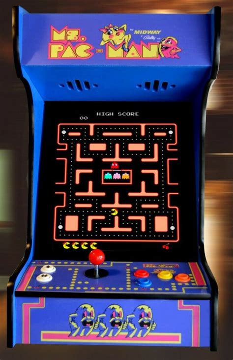 Arcade Machine Blue Ms. Pac-Man Tabletop with 60 Classic Games - Free Shipping - Doc & Pies ...