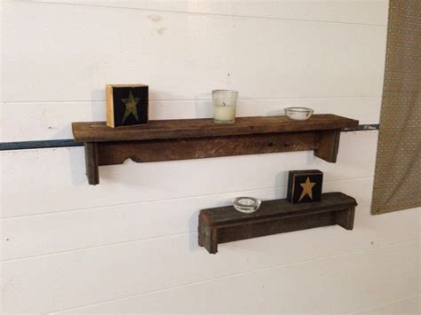 Barn wood shelves