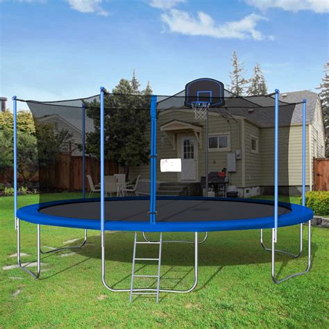 Aufind 16' Round Backyard Trampoline with Safety Enclosure & Reviews | Wayfair