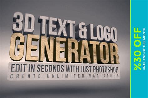 3D Text & Logo Generator - 1 ~ Product Mockups on Creative Market