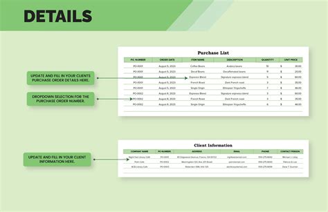 Company Purchase Order Template - Download in Excel, Google Sheets | Template.net