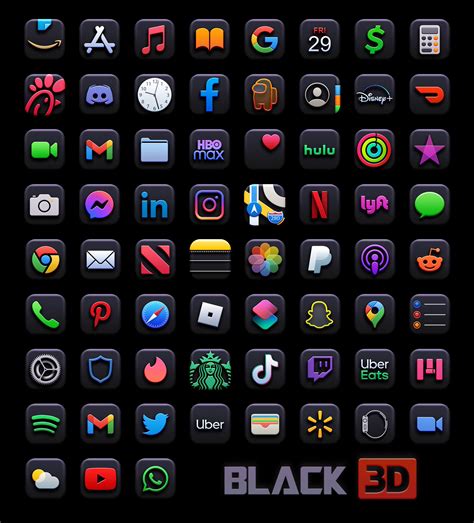 Black app icons pack - rockstarlat